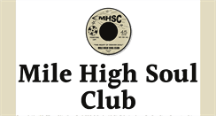 Desktop Screenshot of milehighsoulclub.com